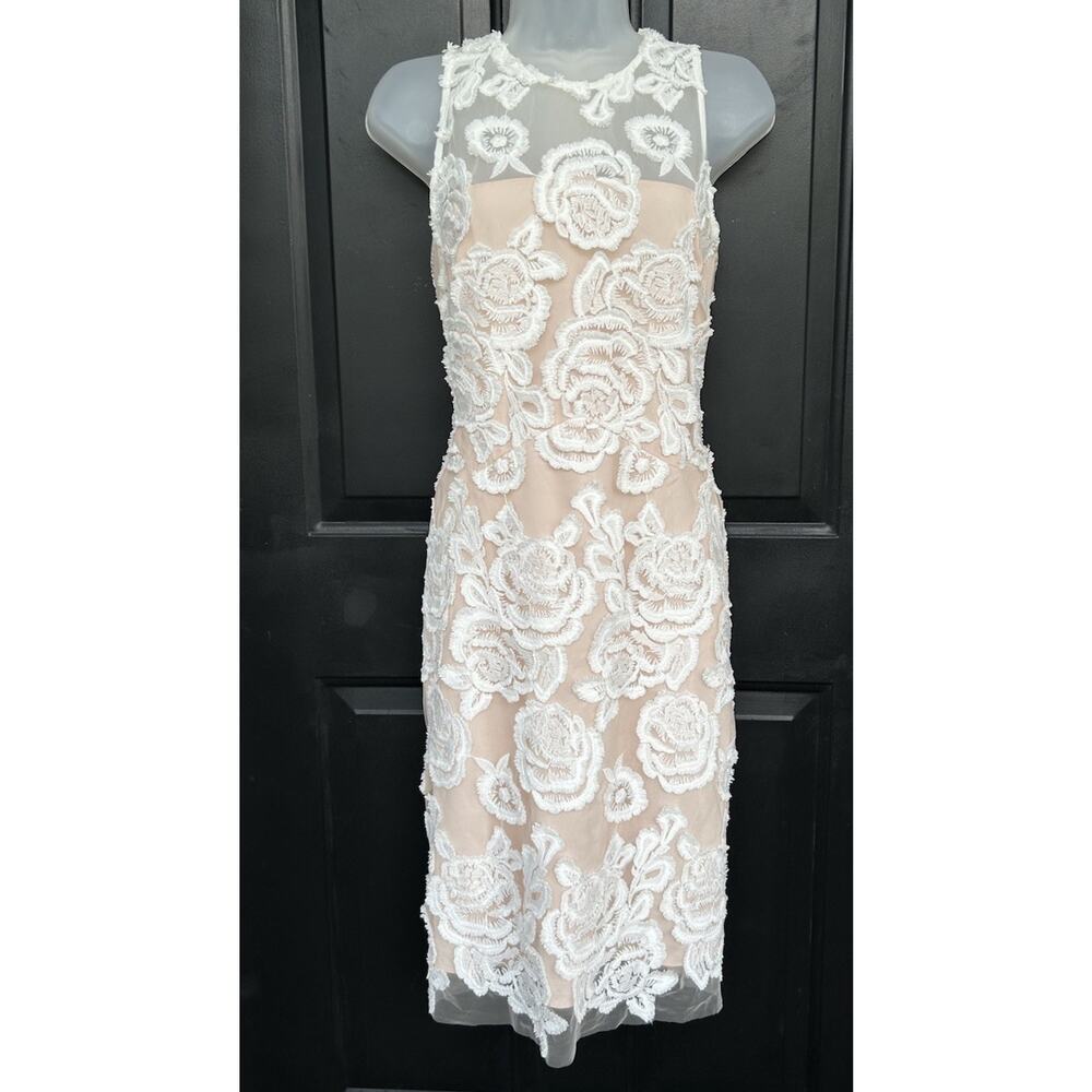 REISS Meghan Floral Dress Sz 10 Lace Bodycon Wedding Cocktail Romantic NEW $475 - Picture 2 of 16